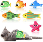 6 Pcs Catnip Toys for Cats, with Various Cute Fish Styles, Catnip Crinkle Sound, Soft and Durable, Interactive Kitten Kicker for Indoor Kitty Exercise for All Breeds