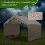 Summertrail Extra Large Dog House Outside, Dog Tent Outdoor, Big Dog Shade Shelter Doghouse Canopy, Water Resistant Dog shelter with Ground Nail, Khaki Sun Rain Cover for Pet Cat 4'x 4'x 3.3