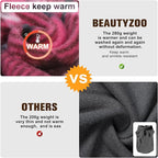 BEAUTYZOO Dog Fleece Vest Sweater Winter Jacket for Small and Medium Dogs with D-Ring Leash Cold Weather Coat Hoodie for XS S M Dogs Boy or Girls, Pink Buffalo M