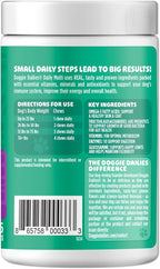 Doggie Dailies 5 in 1 Multivitamin for Dogs, Dog Multivitamin for Skin and Coat Health, Joint Health, Improved Digestion, Antioxidants, Support a Healthy Immune System (Peanut Butter) 225 Soft Chews