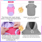 BEAUTYZOO Fleece Dog Hoodie Sweatershirt with Pocket and Leash Hole, Stretchy Small Medium Large Sized Dogs Clothes for Fall Winter Cold Days, Color Designer Warm Dog Jackets,French Bulldog Coats