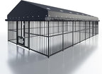 10x20x6 FT Large Dog Kennel, Outdoor Dog Crate with with Triple Safety Locks, Heavy Duty Outside Dog Cage Animal Enclosure with Roof Metal Secure Fence Playpen (118" W x 238" D x 78" H)