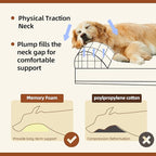 Sytopia XXL 35D Memory Foam Dog Bed, 7 Inch Thick Extra Large Orthopedic Couch for Senior Dogs Over 100 Pounds, Water Resistant and Washable Cover, Liner, Brown