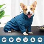 ROZKITCH Dog Fleece Sweater, Pet Windproof Warm Cold Weather Jacket Vest Cozy Jumpsuit Apparel Outfit Clothes for Small Medium Large Dog Walking Sleep 2XS