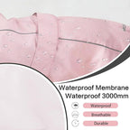 Waterproof Dog Raincoat, Adjustable Lightweight Dog Rain Jacket with Reflective Strip Leash Hole for Small Medium Large Dogs (Pink, XX-Large(55-77lb))
