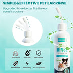 Dog Ear Cleaner, Dog Ear Care Liquid, Dog and Cat Ear Cleaner to Eliminates Ear Odour, Dirt and Debris Pet Ear Cleaner Solution,Remove Wax, Dirt & Stop Smelly, Itchy, Non-Irritating, 4 Fl oz