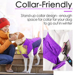 ThinkPet Dog Cold Weather Coats - Cozy Waterproof Windproof Reversible Winter Dog Jacket, Thick Padded Warm Coat Reflective Vest Clothes for Puppy Small Medium Large Dogs