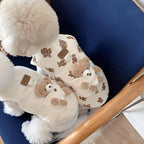 Cute Pet Apparel Plush Bear Pattern Cartoon Dog Clothes All Season Sleeveless Puppy Kitten Pullover Soft Skin-Friendly (White1, XS (1-2.2lbs))