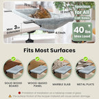 Cat Bed for Desk with Foldable & Sunken Design,Cozy Faux Rabbit Fur cat Desk Bed for Home Working&Gaming Play,Sturdy Framework Maximum Hold Up to 33lb
