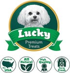 Lucky Premium Apple Rings – Thin, Crispy, All Natural Jerky Apple Treats for Dogs, Vegetarian Dog Treats with Real Fruit (32 oz)
