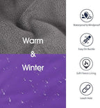 IECOii Extra Warm & Reflective Dog Jacket - Fleece Turtleneck Winter Coat - Adjustable Buckles - Small to Extra Large - Perfect for Cold Weather
