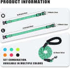Nylon Dog Leash for Medium Large Dogs, 5-FTReflective Heavy Duty Leash with Comfortable Handle & Poop Bag Dispenser Ring, 1/2 Inch Wide, Secure Reinforcement for Walking (Teal Blue, M)