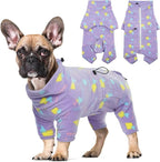 ROZKITCH Fleece Dog Jumpsuit, Pet Windproof Warm Cold Weather Jacket Vest with Luminous Zipper, Jumpsuit Apparel Outfit Clothes for Large Giant Dog Geometry 4XL