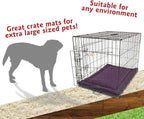 Majestic Pet Orthopedic Memory Foam Dog Crate Mat - Plush Pet Bed Pad for Crates & Kennels | USA Crafted | 48"x30" Villa Aubergine