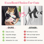 21.7“ Cat Wrap for Cutting Nails Self-Adherent Fabric Cat Wrap for Grooming Cat Restraint for Nail Clipping Anti-Escape Cat Calming Wrap Within 6lbs