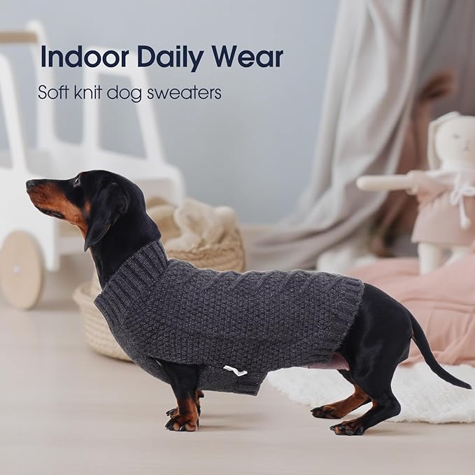 IECOii Extra Large Dog Sweater, XXXL Dog Sweater for Large Dogs Girl Boy, Xmas Pet Holiday Sweaters Large Size, Warm Doggy Christmas Knitwear Big Dogs Sweater for Labrador, Doberman, DarkGrey-3XL
