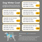 Dog Winter Coat Warm Padded Puppy Jacket Windproof Water Resistant Clothes for Small Medium Large Pets Christmas Sweater Outfit Vest(Grey, L)