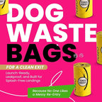 Dog Poop Bags 120 Count – Leakproof, Extra Thick & Easy Open | Unscented Plant-Based PLA + PBAT, Fits All Dispensers | Funny Hey Stinky Design – $1 Donated to Service & Therapy Dogs