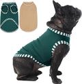 IECOii 2 Pack Sleeveless Dog Tees Shirt | Comfortable & Lightweight Fabric, Easy On/Off for Active Dogs, Khaki+Green, L