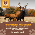 WhiteTail Naturals - Deer Antlers for X-Large Dogs (2 Pack- Jumbo XXL) All Natural Antler Dog Chew - Naturally Shed, Long Lasting Chew Bone for Big Agressive Chewers