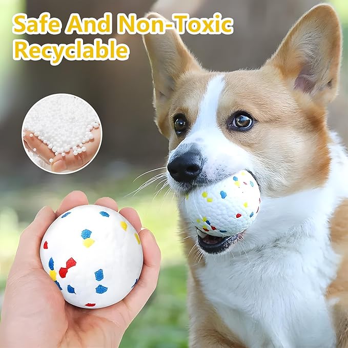 2Pcs Dog Balls Toys for Dog Aggressive Chewers, Interactive Pet Toys, Tennis Balls for Large Medium Small Puppy for Training Fetching Throwing Catching Interactive Play, Swimming, Water Floats Toys
