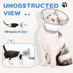 Supet Cat Cone Collar Soft, Air Mesh Recovery Collar to Stop Licking, Breathable Neck Cone Alternative for Small Kitten, Lightweight Cat Head Cone Anti Scratch (L)