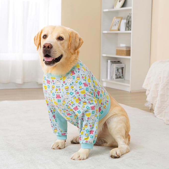 Dog Recovery Shirt for Front Legs, Dog Elbowpads Sleeve Protect Dogs Elbows Arms,Stop Licking Joints After Surgery, Help with Injury Healing Covers The Wound, Cone Alternatives (Blue, 4XL)