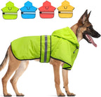 Candofly Dog Raincoat Hooded Poncho - Adjustable Waterproof Dog Rain Jacket Lightweight Reflective Dog Rain Coat Pet Slicker for Small Medium Large Dogs (X-Large, Green)