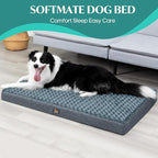 Extra Large Dog Bed for Dogs up to 90 lbs with Orthopedic Foam Waterproof Cover Removable and Washable Cover Fluffy Dog Crate Bed with Non-Slip Bottom