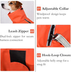 Dog Water-Repellent Raincoat Jacket, Lightweight Reflective Waterproof Clothes for Small Medium Large Dogs, Outdoor for Fall & Spring (Yellow, XS)