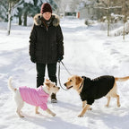 Dog Basic Hoodie Ultra-Soft Dog Clothes Cold Weather Sweaters for Medium Large Dogs Breathable Cozy Fabric Pet Coat Warm Stylish Sweatshirt with Leash Hole Pocket Dogs Jacket for Cats Boys Girls