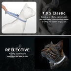 AirTag Cat Collar, Ultra Elastic Cat Tracker Collar with Apple Air Tag Holder, [Lightweight][Scratch Resistant] Stepless Adjustable GPS Pet Collar for Cats Kittens [Blue]