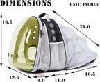 Dual Expandable Polarized Cat Backpack Carrier, Fit up to 20 lbs, Expandable Front & Back Space Capsule Polarized Bubble Pet Carrier for Large Cat and Small Dog, Pet Carrying Hiking Traveling Backpack