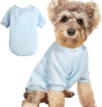Puppy Sweater for Small Dogs Clothes Warm Winter Cat Clothe Pet Sweatshirt Knitwear Doggie Kitten Clothing, Light Blue, Large