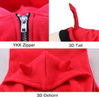 Little Devil Christmas Costumes Clothes for Extra Large Dogs Demon Hoodies Labrador Rottweiler Great Dane, Red, 5X-Large