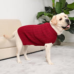 2 Pack Dog Sweaters for Big Dogs Turtleneck Pullover Cable Knit Large Size Stretch Clothes Pitbull Labrador Bulldog Doberman Boy Girl Pets Winter Clothes (XL, Red & Brown)