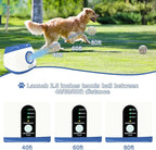 SOCO Automatic Ball Launcher for Dogs Large- 3 Distance Settings (40/60/80FT) w/Remote Control | 2.5" ETPU Tennis Balls | Indoor/Outdoor Dog Toy | 6 Balls & Quick Charge Included
