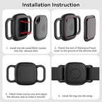 DDJ 2-Pack Dog Collar Holder for Tile Life360 Mate (2024) 2022 Tracker, Waterproof Silicone Anti Lost Tile Mate Tracker Case for Cat & pet Collars, Ultra Durable, Easy Installation, Lightweight, Black