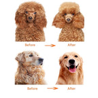 Dog or Cat Comb Grooming with Short and Long Teeth Dematting Knots Tangles Remover Combs Detangler Tool Suitable for Dogs Cats Poodle HorseStainless Steel Pin (Yellow)