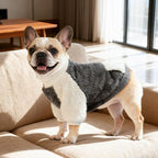 LESYPET Dog Sweater for Small to Medium Dogs, Fleece Lining Puppy Sweatshirt in Winter, Warm Puppy Clothes Pullover Jumper, Grey X-Large
