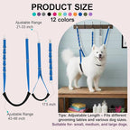 Dog Grooming Loops Supplies Pet Dog Grooming Belly Straps Belly Band Black Solf Comfrotable & Adjustable Grooming Tools for Grooming Tables Arms Ideal for Groomers (Blue)