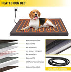 AIVITUVIN Outdoor Heated Dog House with Heating Pad Insulated Dog House with Anti-Chewing Metal Frame Large Dog Kennel Weatherproof for Winter 40.6“L