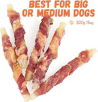 Triple Flavor Dog Treats, Chicken Duck Wrapped Cod Sticks, Rawhide-Free Grain-Free Soft Chewy Treats Natural Ingredients, Training Snacks for Small Medium Large Dogs, 15-17 Counts, 10.6 oz