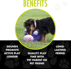 Hero Chuckles, Plush Squeaky Dog Toy, Durable Stuffed Animal with 3 in 1 Squeaker