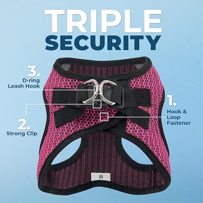 Best Pet Supplies Voyager Step-in Air Harness - All Weather Mesh, Reflective, No Pull Harness for Dogs, Cats - Secure with Hook & Loop Fastener, Buckle, Double D-Rings - Tone, L