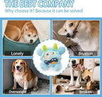Squeaky Plush Pet Toy Ball, Dental Care, Skin-Friendly and Soft and Relieve Stress,Dog Training Interactive Pet Cute Plush Fashionable Toy Ball (Sky Blue,Large)