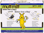 Mutt Mitt® 2-Ply dog waste pick-up bags Dispense-A-Mitt™ - 200 Dog Waste Bags in a wall mountable box.