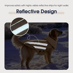 IECOii Dog Cold Weather Coats - Waterproof Winter Snow Jacket with Cozy Fleece Lining, Adjustable & Reflective Coat for Pitbull Cold Weather, Mashine Washable, Khaki, Sizes XL