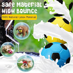 Vinsot 6 Pack 2.6'' Squeak Latex Dog Toy Ball Soft Durable Chew Puppy Soccer Toy Rubber Fetch Interactive Dog Ball for Small Medium Pets Training Supply