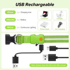 PcEoTllar Light Up Dog Collars, Led Dog Collar, Rechargeable, Night Walking, Waterproof, Glow in The Dark Dog Collars Light for Large Small Medium Dogs, Green m